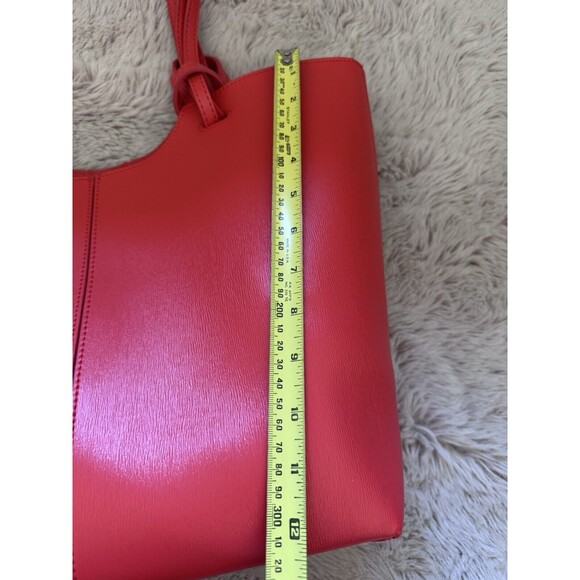 NWOT NEIMAN MARCUS Exclusive Faux Leather Tote Bag Red Holiday Colourful - Picture 9 of 11